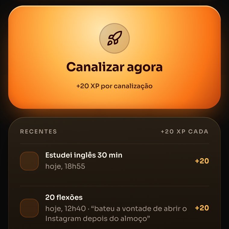 Tela Canalização de Energia: transforma impulso em ação produtiva